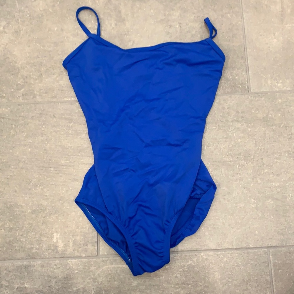 Blue dance leotard